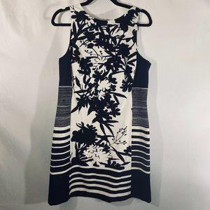 NWT Ralph Lauren Navy Blue/White Sleeveless Dress